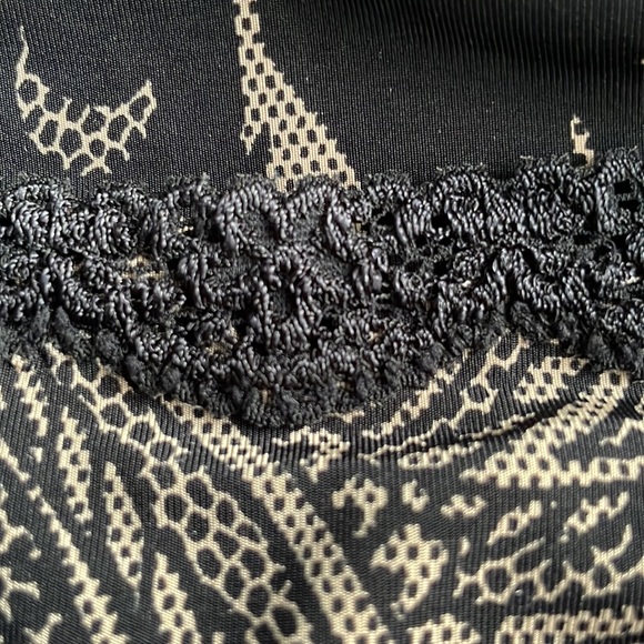 Jockey black nude paisley Lycra stretch camisole spaghetti strap silky soft sexy - Picture 12 of 12